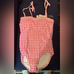 Draper James Lands End Pink Gingham One Piece, NWT
